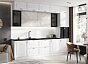 Кухонный гарнитур Престиж Браш Вайт, Прайм жемчуг/Белый 2500x3000x600 (Кастилло темный)