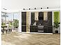 Модульный кухонный гарнитур Фьюжн-08 Anthracite/Белый 2340x3400x600 Полки стекло