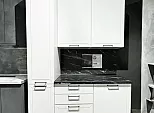 Модульный кухонный гарнитур Глетчер Айленд Силк/Белый 2336x1605x600