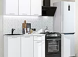 Модульный кухонный гарнитур Квадро-03 Белый/Белый 2140x1200x600