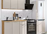 Модульный кухонный гарнитур Квадро-03 Кашемир/Дуб Вотан 2140x1200x600