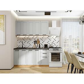 Модульный кухонный гарнитур Нео-01 Grey Silk/Дуб Вотан 2140x1600x600