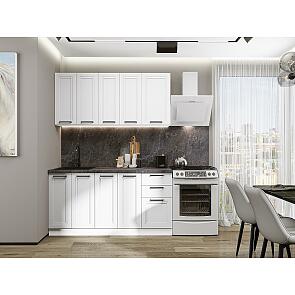 Модульный кухонный гарнитур Нео-01 White Silk/Белый 2140x1600x600