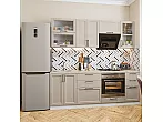 Модульный кухонный гарнитур Сканди-02 Cream Silkwood/Белый 2140x2200x600