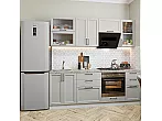 Модульный кухонный гарнитур Сканди-02 Grey Silkwood/Белый 2140x2200x600