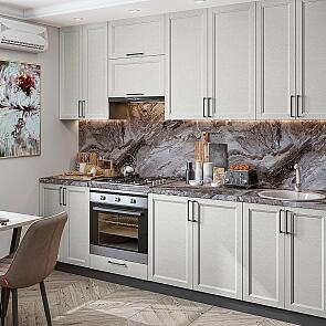 Кухня прямая Сканди-03 Grey Silkwood/Graphite 2340*2600*600