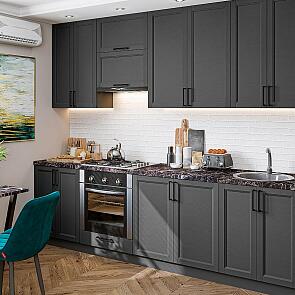 Кухня прямая Сканди-03 Stormy Silkwood/Graphite 2340*2600*600
