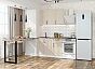 Кухня прямая Сканди-05 Cream Silkwood/Белый 2140*1200*600