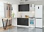 Кухня прямая Сканди-05 Stormy Silkwood/Белый 2140*1200*600
