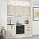 Модульный кухонный гарнитур Сканди-06 Cream Silkwood, White Silkwood/Белый 2500x1800x600