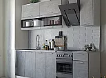 Кухонный гарнитур Техно Бетон темный/Белый 2140x2000x600 (Антарес)
