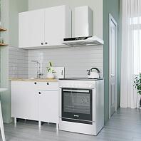 Кухонный гарнитур ДЕМИ Белый/Белый 2090x1000x600