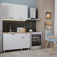 Кухонный гарнитур ДЕМИ Белый/Белый 2090x1200x600