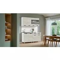 Кухонный гарнитур Рио Дуб крафт белый/Белый 2140x1600x600