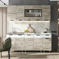 ЛДСП Кухня Рио NEW 1,8м (490) (Юкон/Белый, Белый (Антарес))