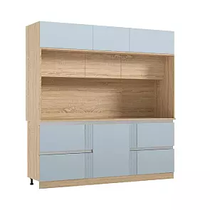 МДФ Кухня Карина Центральная секция 2200 (Пластер Скай, Сонома)