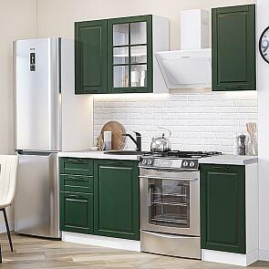 Модульный кухонный гарнитур Дублин-04 Special Green/Белый 2140x1300x600
