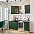 Модульный кухонный гарнитур Дублин-04 Special Green/Дуб Вотан 2140x1300x600