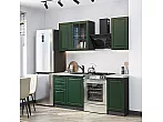 Модульный кухонный гарнитур Дублин-04 Special Green/Graphite 2140x1300x600