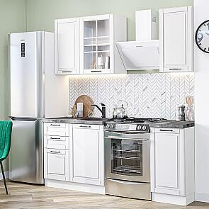 Модульный кухонный гарнитур Дублин-04 Special White/Белый 2140x1300x600