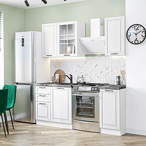 Модульный кухонный гарнитур Дублин-04 Special White/Белый 2140x1300x600