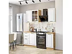 Модульный кухонный гарнитур Дублин-04 Special White/Дуб Вотан 2140x1300x600