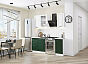 Модульный кухонный гарнитур Дублин-04 Special White, Special Green/Белый 2140x1300x600