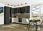 Модульный кухонный гарнитур Евро Лайн-07 Антрацит, Агат/Graphite 2340x2000/3000x600