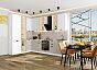 Модульный кухонный гарнитур Евро Лайн-07 Белый, Агат/Белый 2340x2000/3000x600