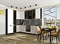 Модульный кухонный гарнитур Евро Лайн-07 Белый, Агат/Graphite 2340x2000/3000x600