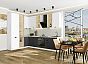 Модульный кухонный гарнитур Евро Лайн-07 Белый, Антрацит/Белый 2340x2000/3000x600