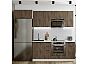 Модульный кухонный гарнитур Флэт-01 Brown Casella Oak 2S/Белый 2140x2600x600