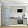 Модульный кухонный гарнитур Флэт-01 Light Grey In 2S/Белый 2140x2600x600