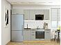 Модульный кухонный гарнитур Флэт-01 Light Grey In 2S/Дуб Вотан 2140x2600x600