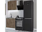Модульный кухонный гарнитур Флэт-03 Brown Casella Oak 2S/Белый 2140x800x600