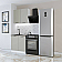 Модульный кухонный гарнитур Флэт-03 Light Grey In 2S/Белый 2140x800x600