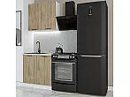 Модульный кухонный гарнитур Флэт-03 Natural Casella Oak 2S/Белый 2140x800x600