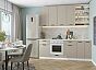 Модульный кухонный гарнитур Фрейм-02 Clay Silk/Белый 2340x2200x600