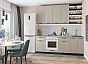 Модульный кухонный гарнитур Фрейм-02 Clay Silk/Graphite 2340x2200x600