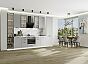 Модульный кухонный гарнитур Фрейм-06 Grey Silk/Белый 2340x3400x600