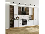 Модульный кухонный гарнитур Фрейм-06 White Silk/Дуб Вотан 2340x3400x600