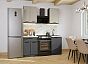 Модульный кухонный гарнитур Фрейм-07 Clay Silk, Stormy Silk/Graphite 2140x1100x600