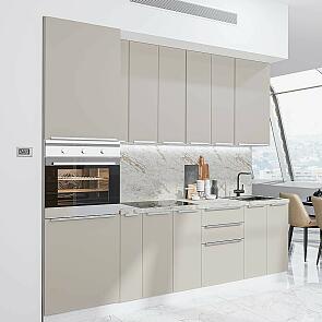 Модульный кухонный гарнитур Фьюжн-03 Clay Silk/Белый 2340x2600x600