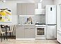 Модульный кухонный гарнитур Фьюжн-05 Clay Silk/Белый 2140x1100x600