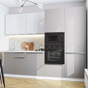 Модульный кухонный гарнитур Фьюжн-07 Angel, Clay Silk/Белый 2140x2700x600