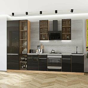 Модульный кухонный гарнитур Фьюжн-08 Anthracite/Дуб Вотан 2340x3400x600