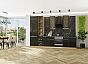 Модульный кухонный гарнитур Фьюжн-08 Anthracite/Дуб Вотан 2340x3400x600 Полки стекло