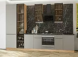 Модульный кухонный гарнитур Фьюжн-08 Clay Silk/Дуб Вотан 2340x3400x600