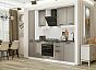 Модульный кухонный гарнитур Нео-02 Clay Silk/Белый 2140x2300x600