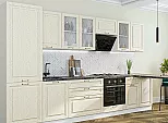 Модульный кухонный гарнитур Ницца-02 Дуб крем/Белый 2140x3300x600